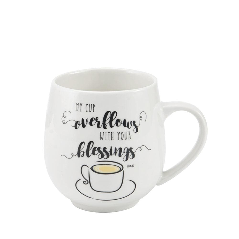 Sentiment Mugs My Cup Overflows With Your Blessings
