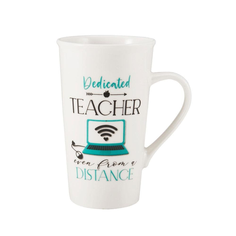Sentiment Mugs Dedicated Teacher From Distance Latte Mug