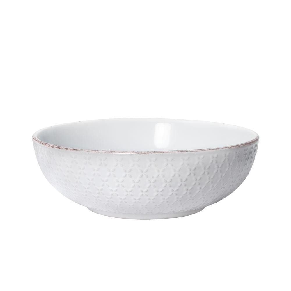 French Lace White Individual Pasta Bowl