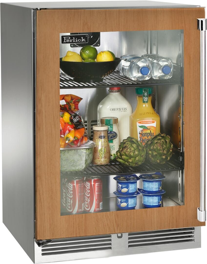 Perlick 24 Inch Signature 24 Built In Undercounter Counter Depth Compact All-Refrigerator HP24RS44L