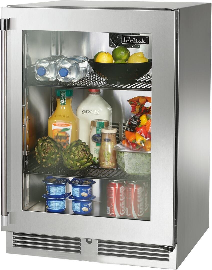 Perlick 24 Inch Signature 24 Built In Undercounter Counter Depth Compact All-Refrigerator HP24RS43R