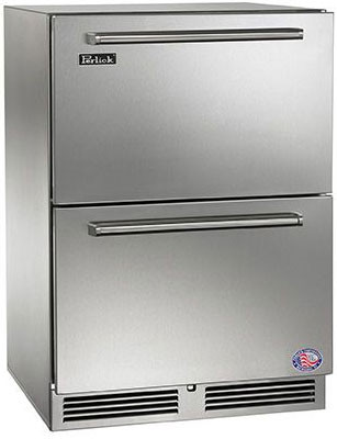 Perlick 24 Inch Signature 24 Refrigerator Drawers HP24RO46