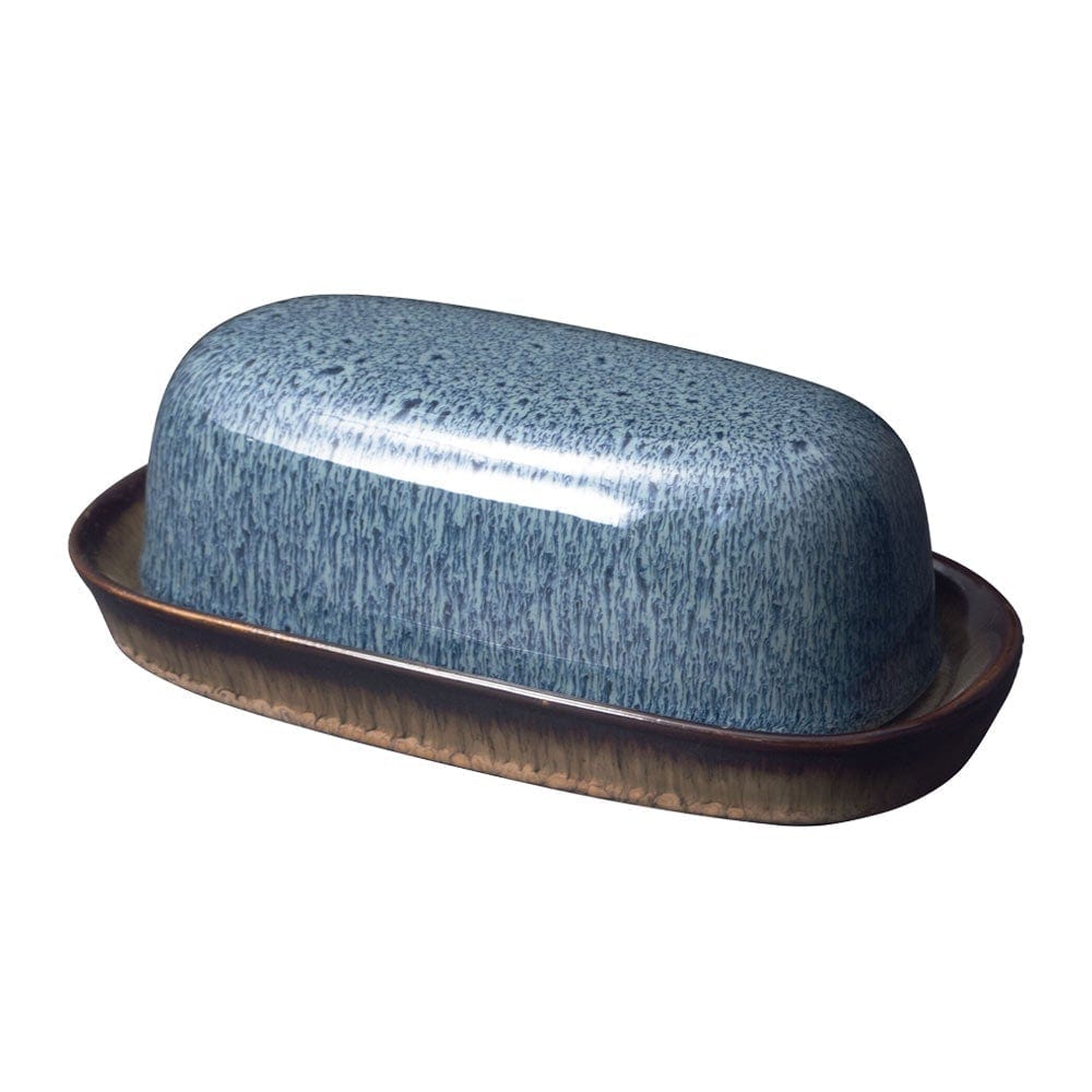 Monroe Blue Covered Butter Dish