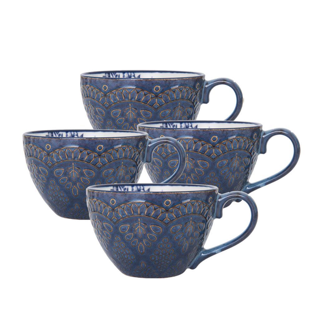 Gabriela Blue Set of 4 Mugs