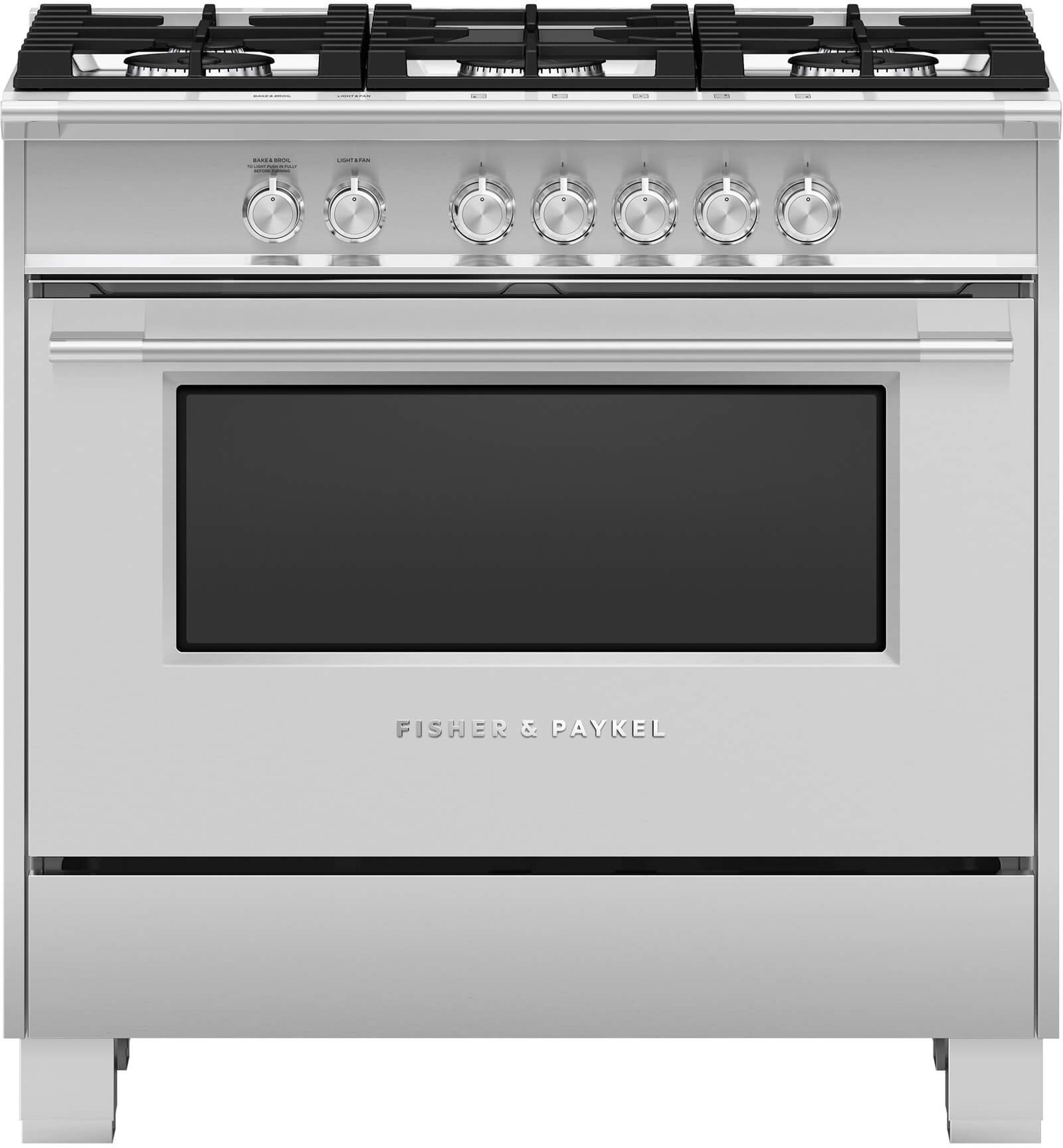 Fisher & Paykel Series 7 classic 36 Freestanding Natural Gas Range OR36SCG4X1