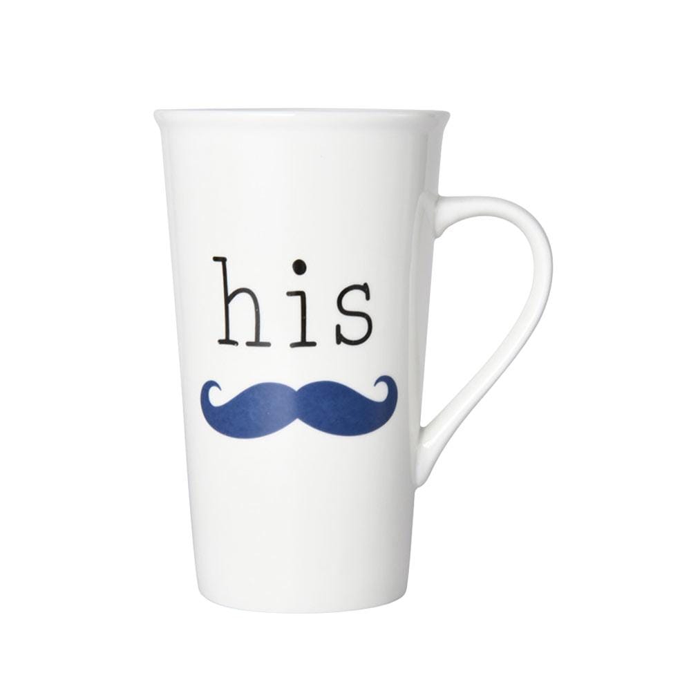 Sentiment Mugs His Mustache Latte Mug