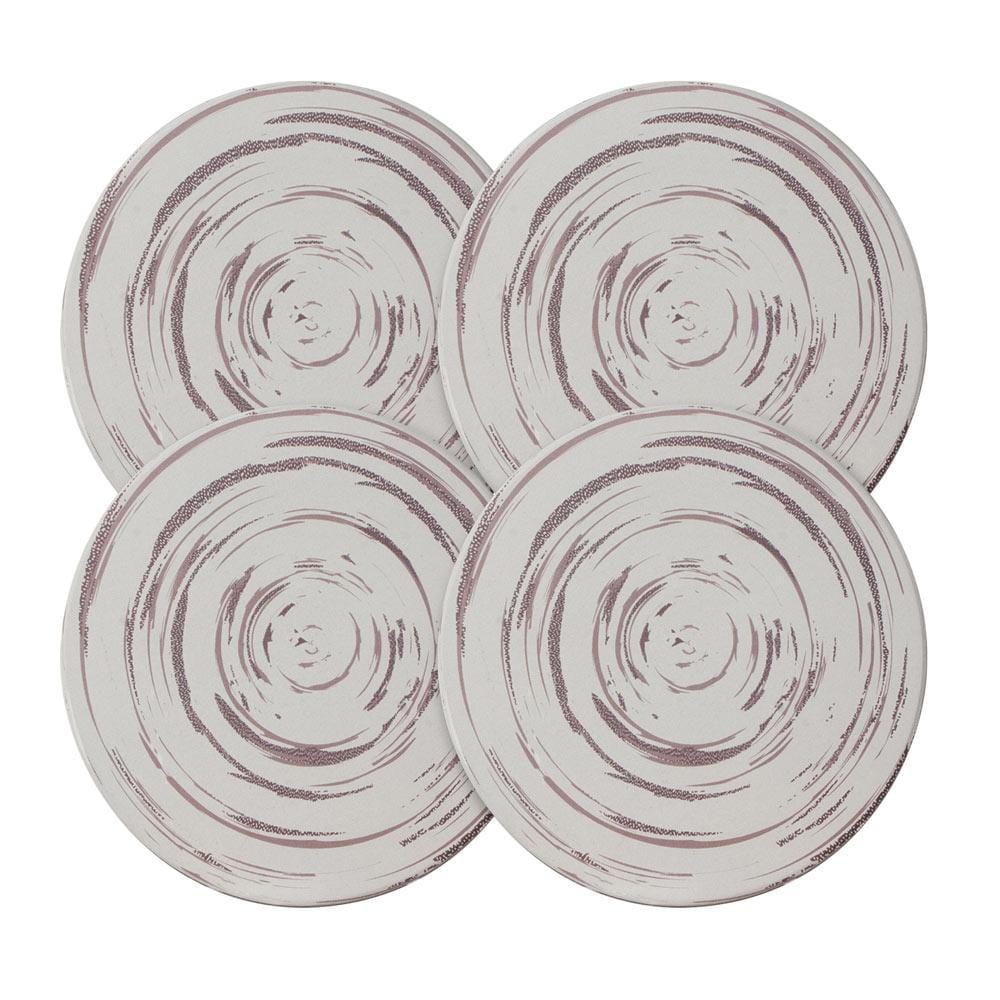 Trellis White Set of 4 Coasters