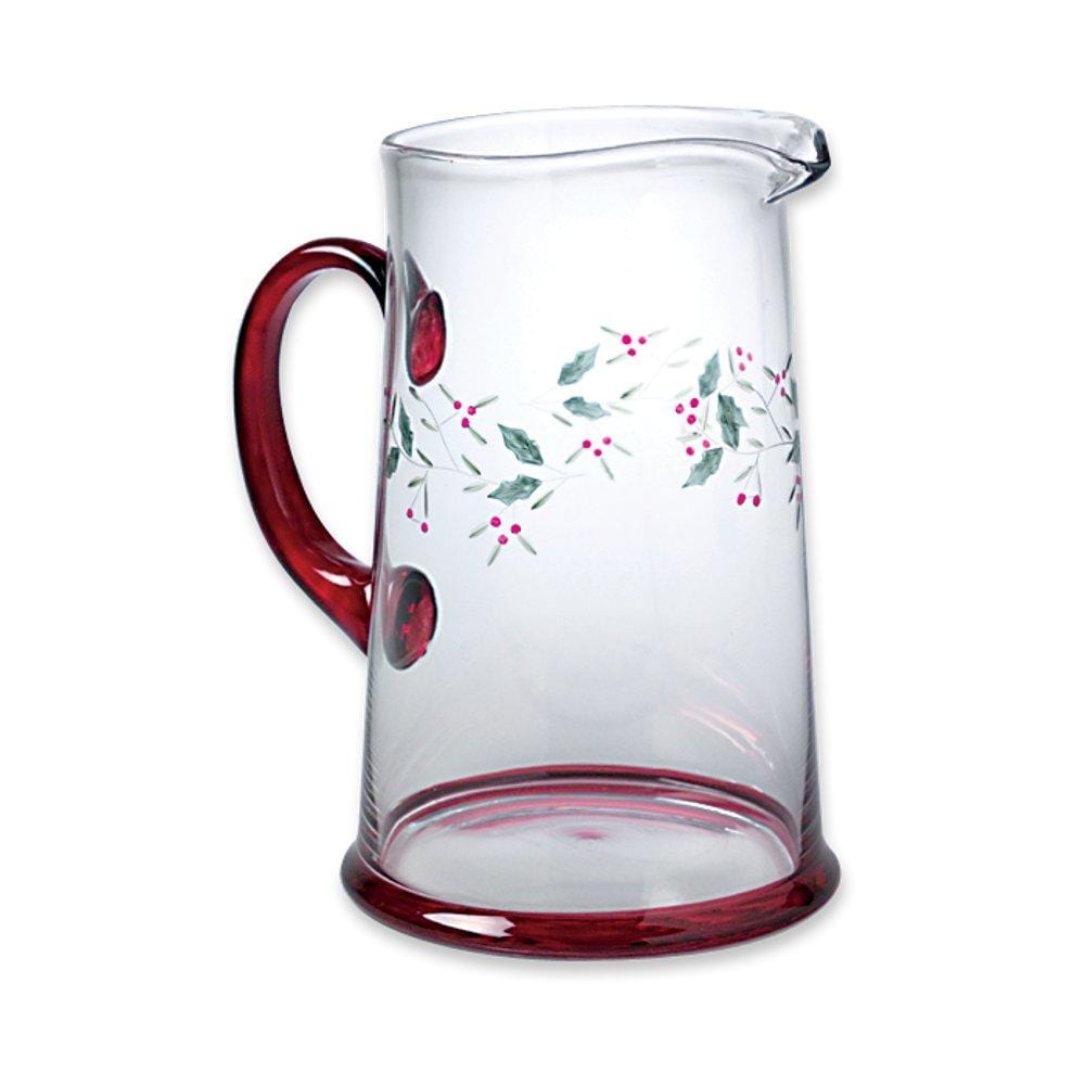 Winterberry® Etched Glass Water Pitcher