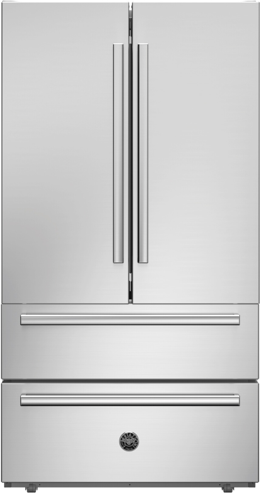 Bertazzoni 36 Inch Professional 36 Counter Depth French Door Refrigerator REF36FDFIXNV
