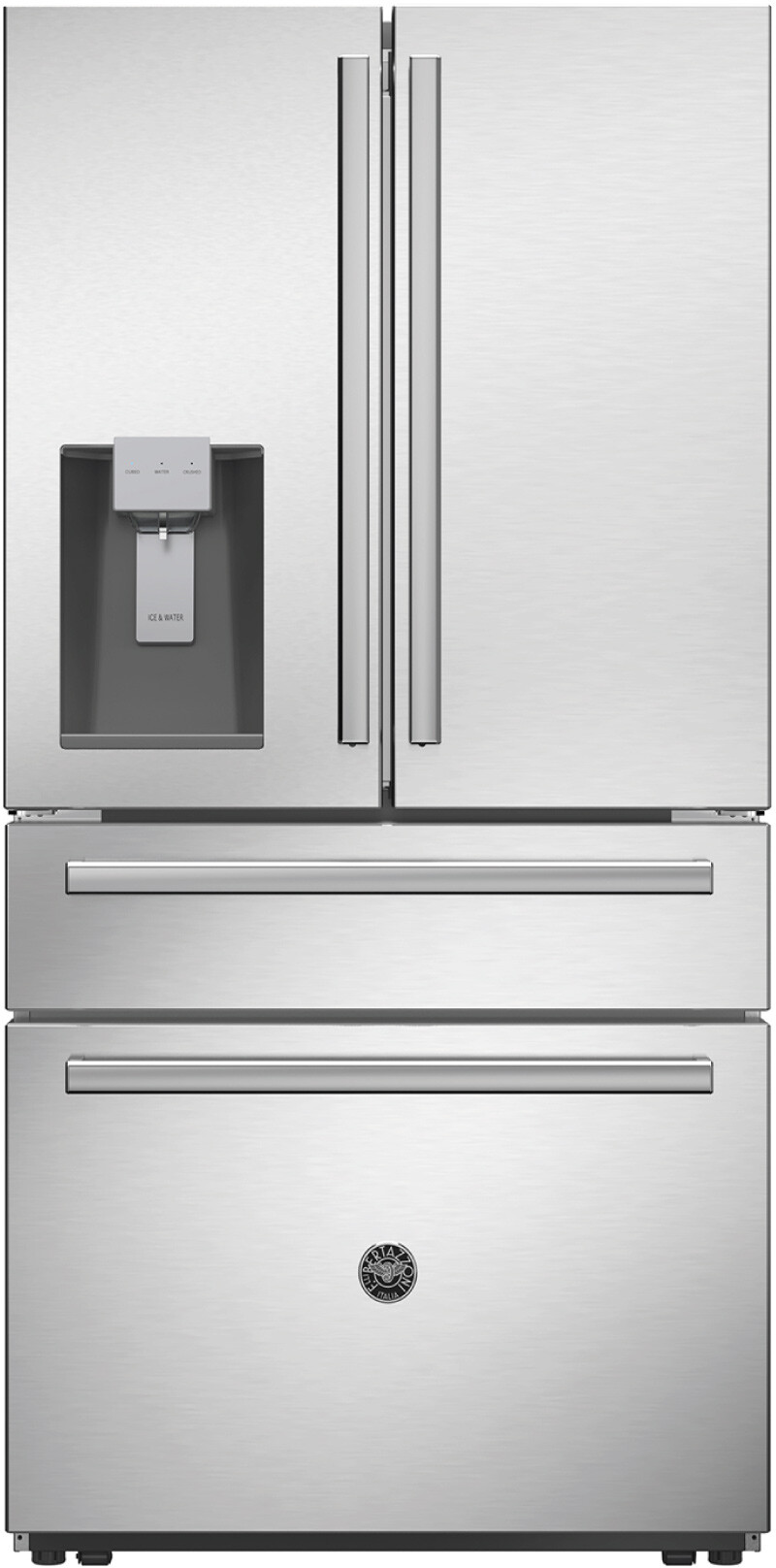 Bertazzoni 36 Inch Professional 36 Counter Depth French Door Refrigerator REF36FDFZXNT