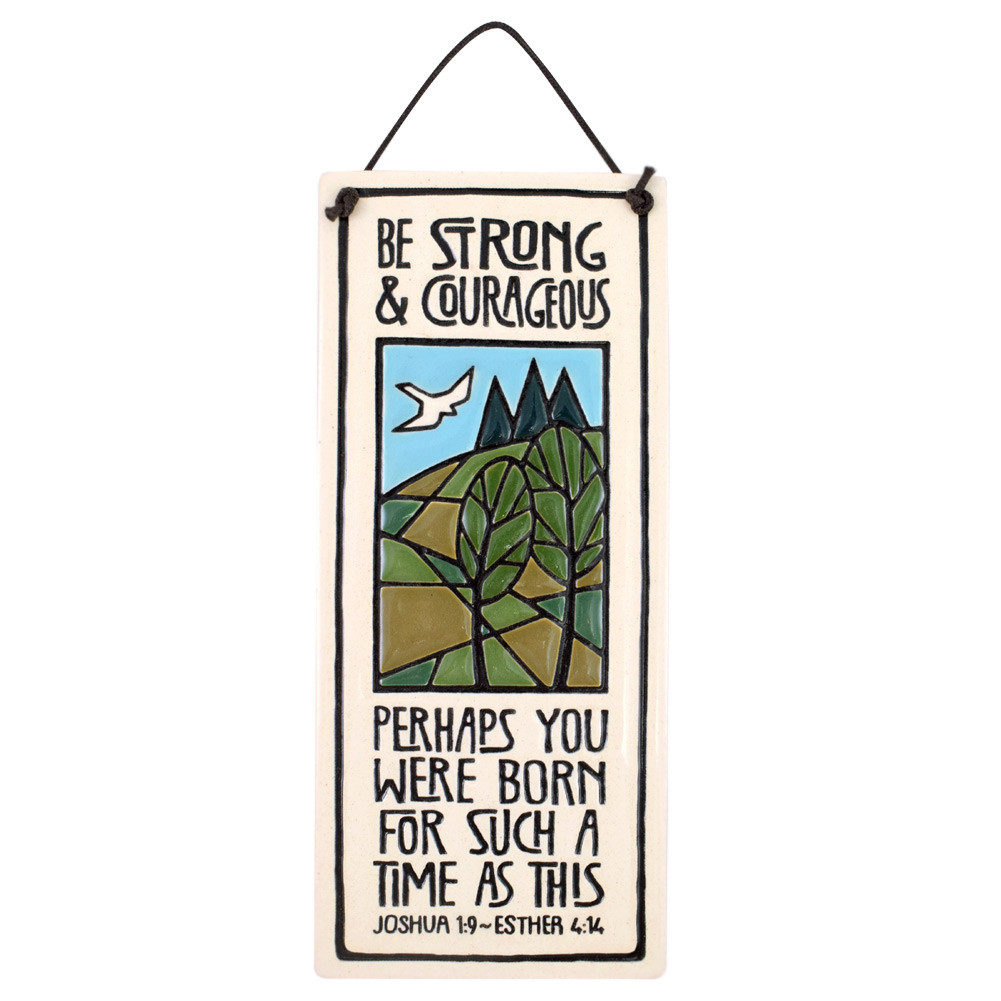 Perhaps You Were Born for Such a Time as This Quote Ceramic Wall Plaque