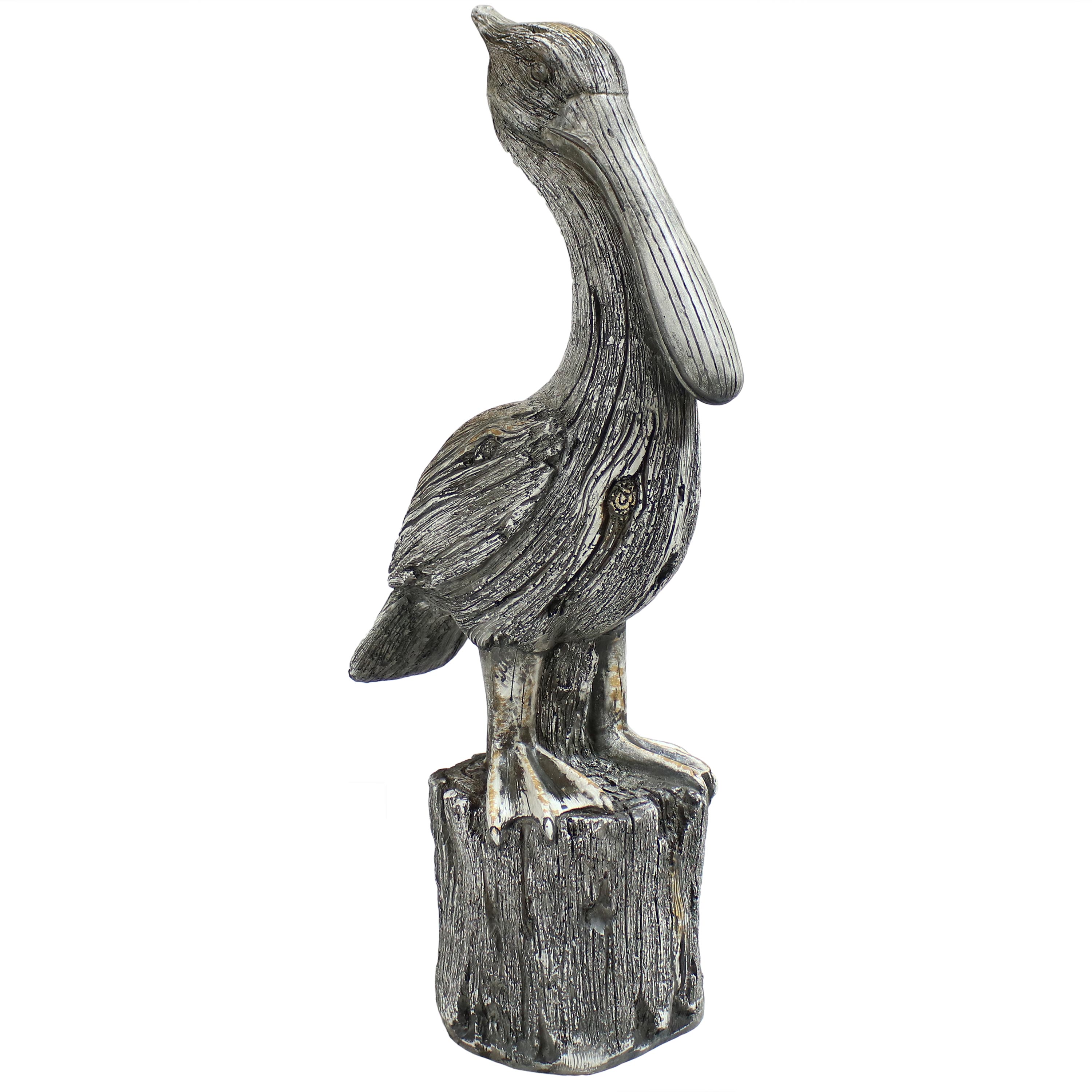 Sunnydaze Pelican Perch Outdoor Garden Statue - 22-Inch