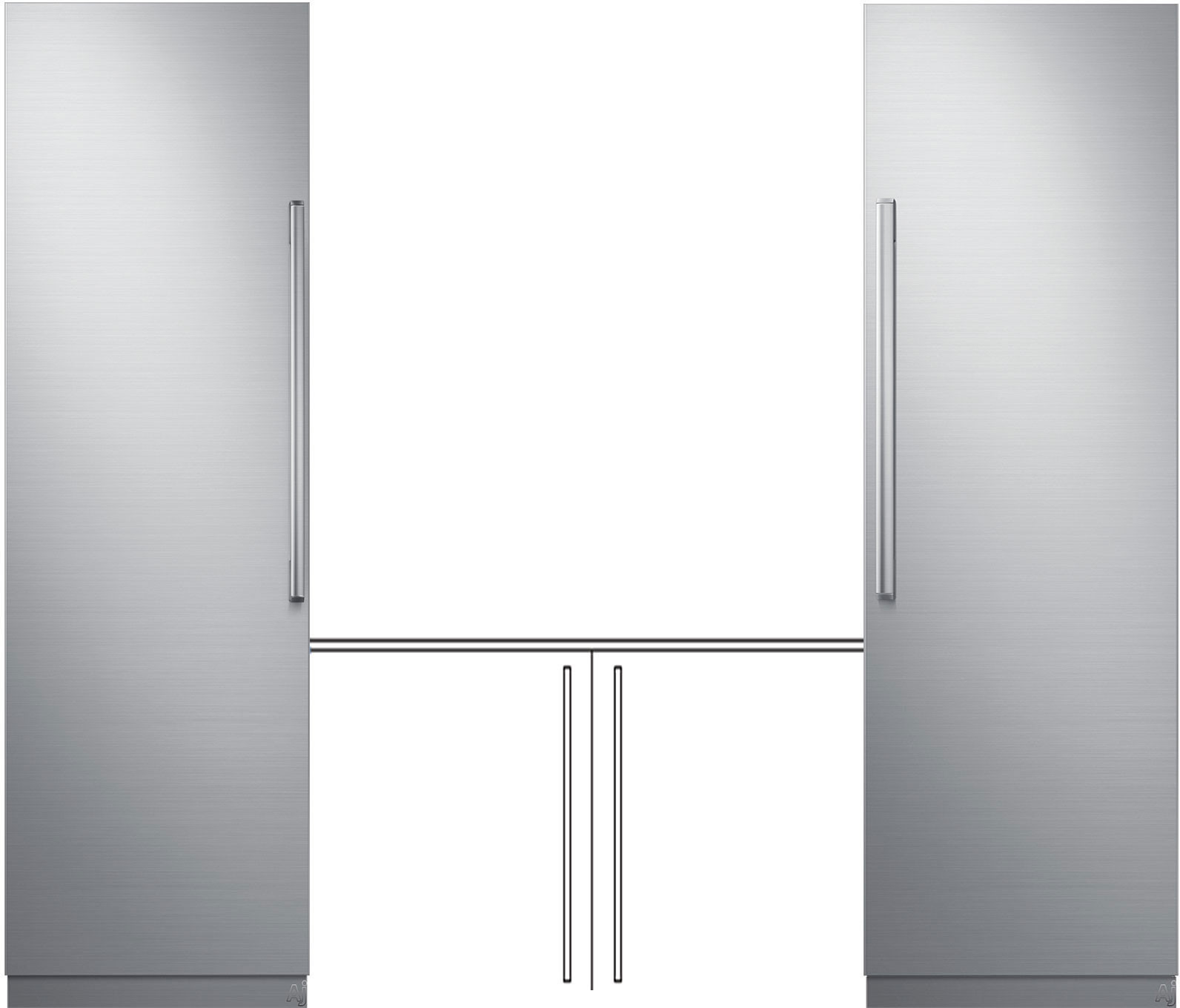 Dacor Contemporary Column Refrigerator & Freezer Set DAREFR269