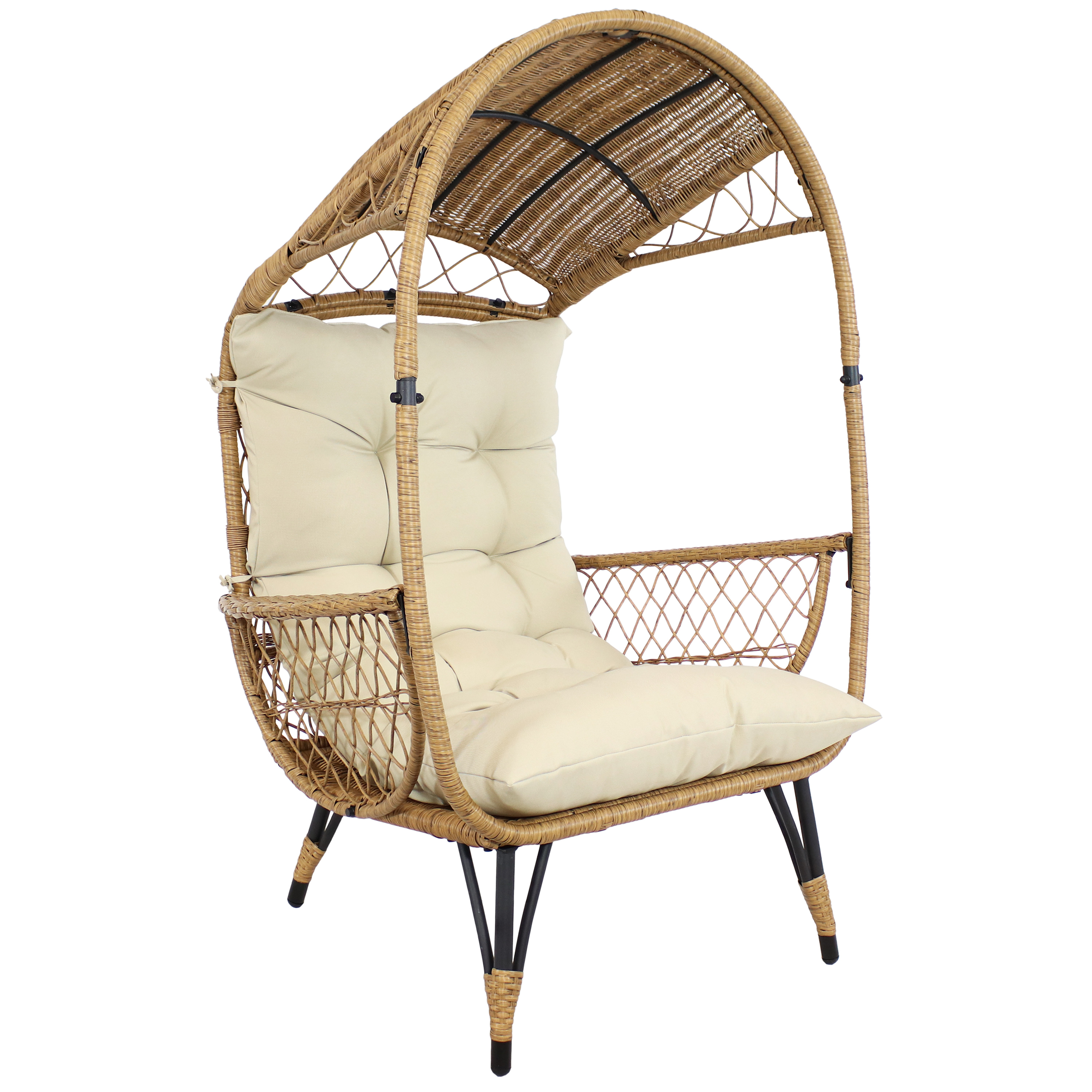 Shaded Comfort Basket Chair - Beige