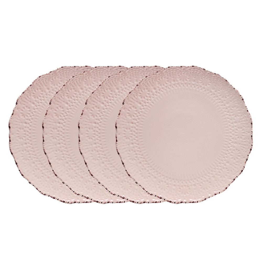 Chateau Pink Set of 4 Dinner Plates