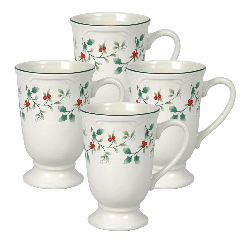 Winterberry® Set of 4 Footed Mugs