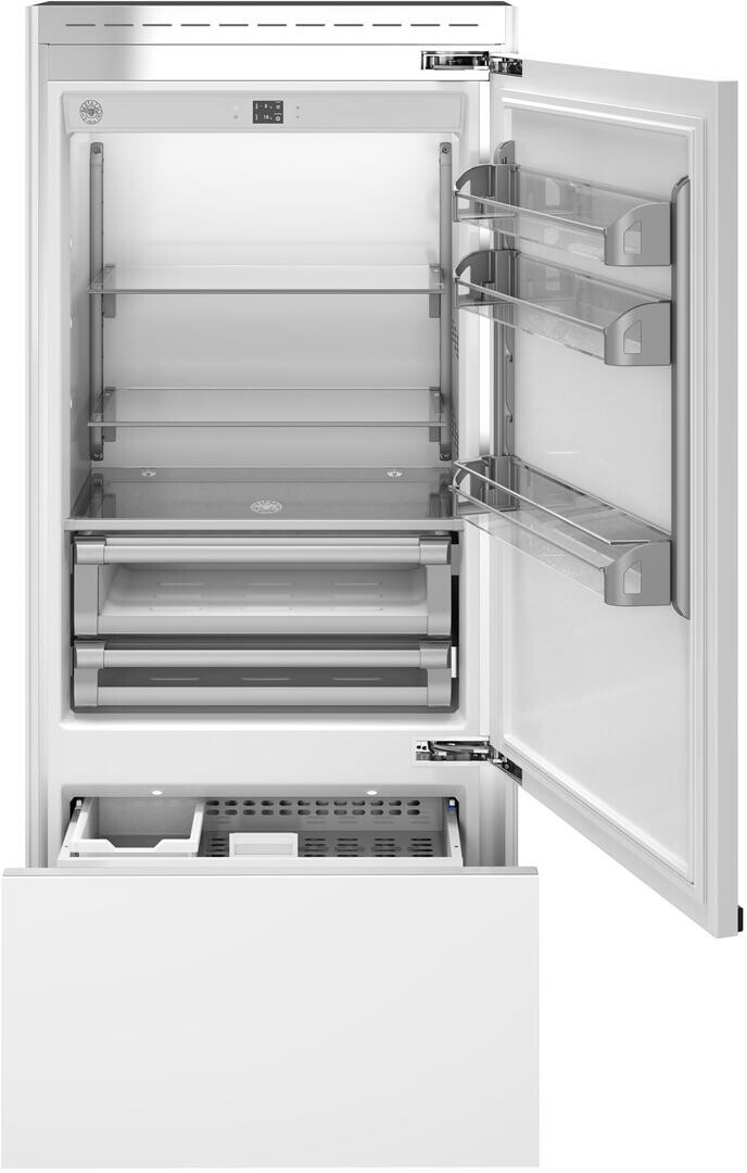 Bertazzoni 36 Inch 36 Built In Bottom Freezer Refrigerator REF36BMBIPRT