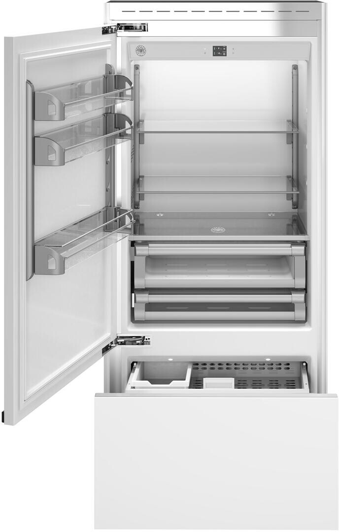 Bertazzoni 36 Inch 36 Built In Bottom Freezer Refrigerator REF36BMBIPLT