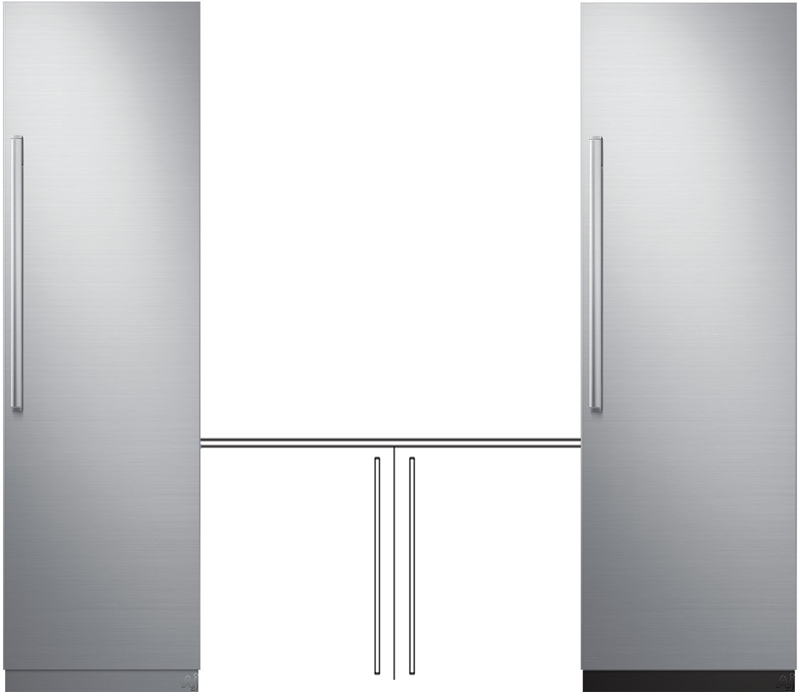 Dacor Contemporary Column Refrigerator & Freezer Set DAREFR422