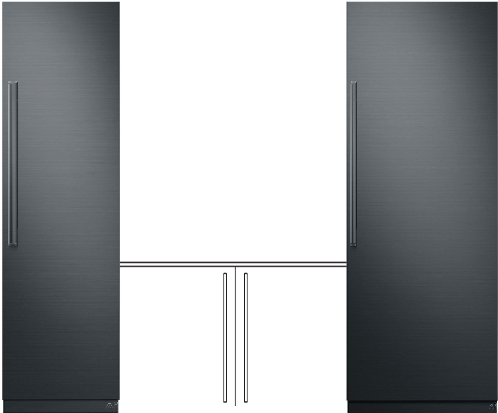 Dacor Contemporary Column Refrigerator & Freezer Set DAREFR424