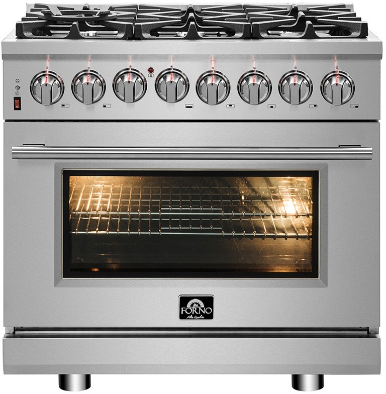 Forno Pro-Style 36 Freestanding Dual Fuel Natural Gas Range FFSGS612536