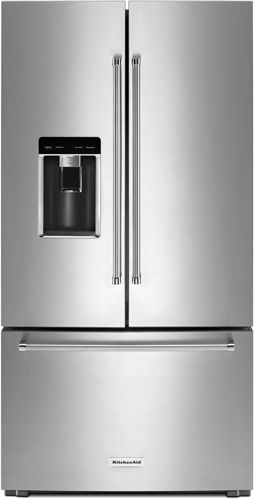 KitchenAid 36 Inch 36 Counter Depth French Door Refrigerator KRFC704FPS