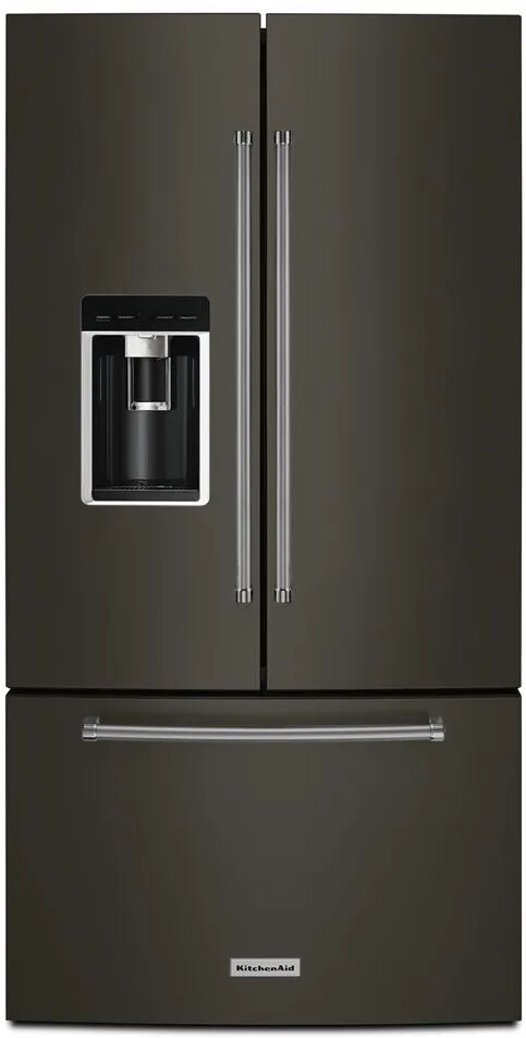 KitchenAid 36 Inch 36 Counter Depth French Door Refrigerator KRFC704FBS