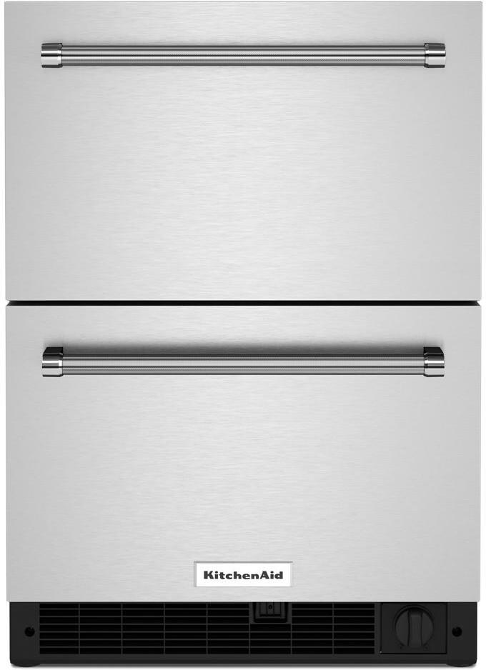 KitchenAid 24 Inch 24 Refrigerator Drawers KUDF204KSB