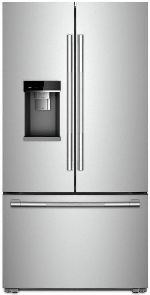JennAir 4 Piece Kitchen Appliances Package with French Door Refrigerator, Dual Fuel Range, Dishwasher and Over the Range Microwave in Stainless Steel 