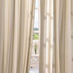 Del Mar Stone Linen Blend Stripe Curtain