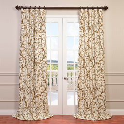 Frances Embroidered Cotton Crewel Curtain