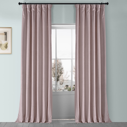 Ballet Pink Plush Velvet Curtain