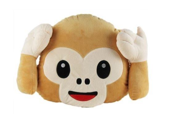 Emoticon Plush Decorative Pillows - Assorted Styles / Hear No Evil Monkey