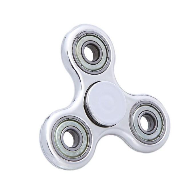 Chrome Tri Fidget Spinner - Assorted Colors / Silver
