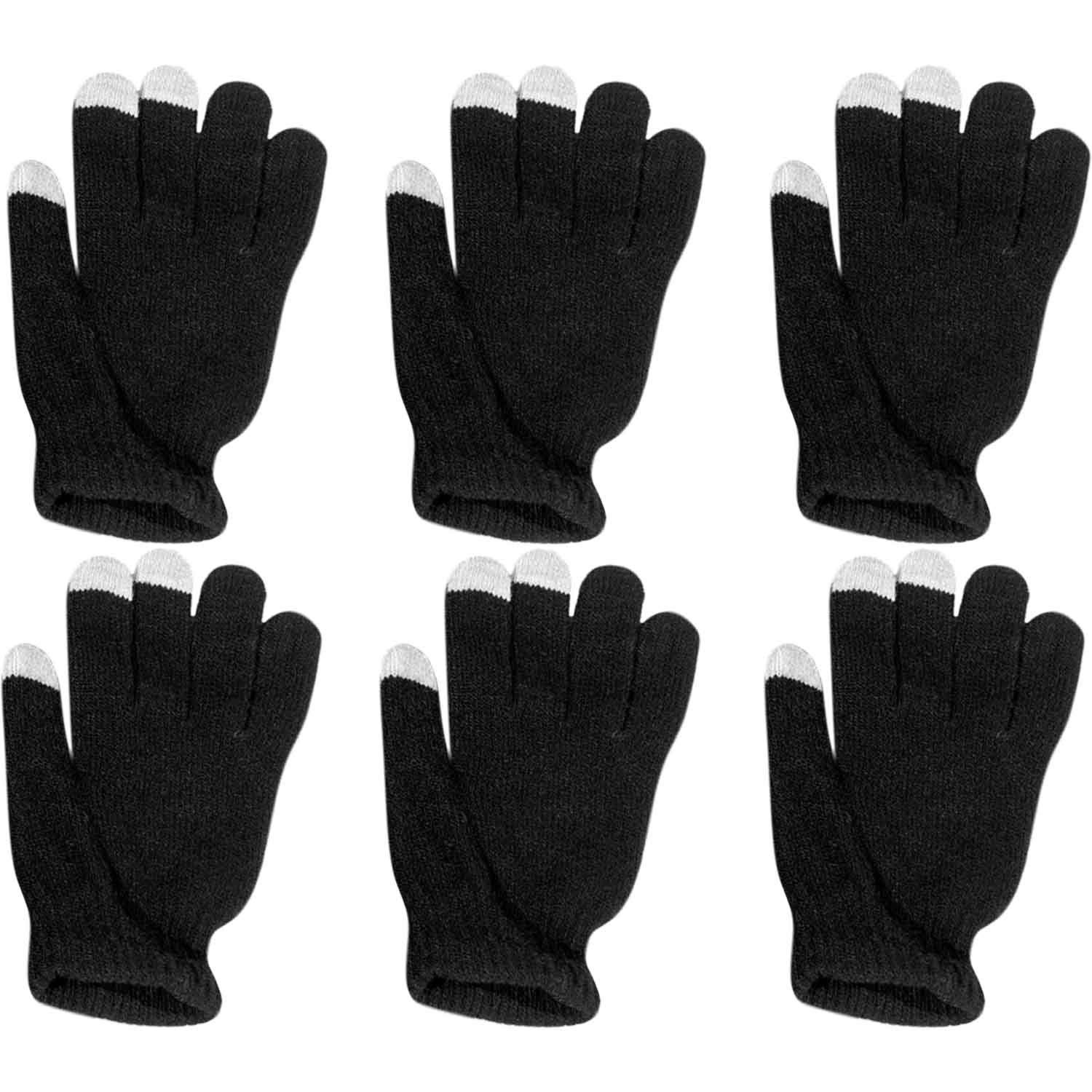 Women&#39;s 6 Pairs: Unisex Touchscreen Ultra-Soft &amp; Comfy Gloves - Assorted Colors
