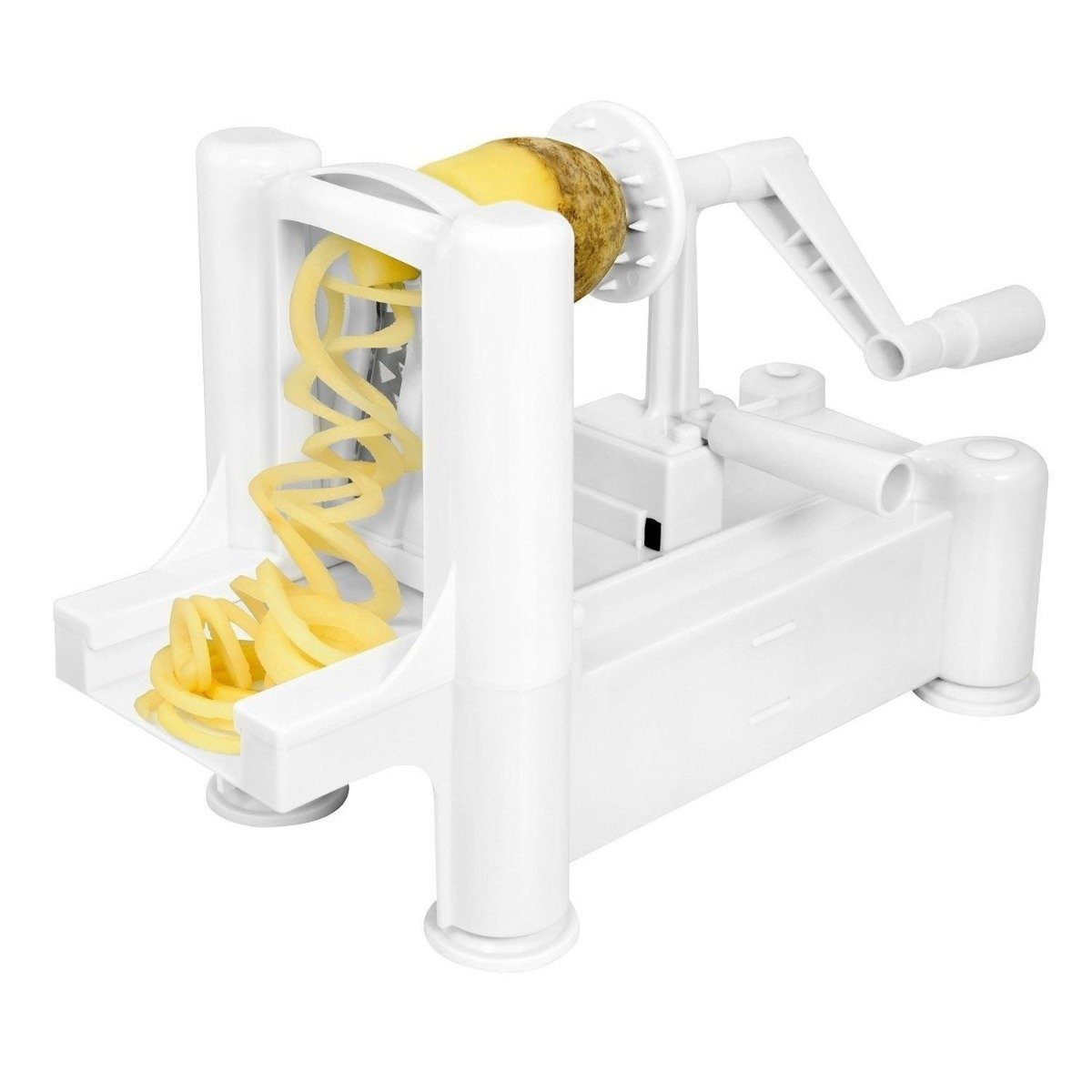 Big Boss Slice-A-Roo Ultimate Tri-blade Vegetable and Fruit Peeler Spiralizer / White