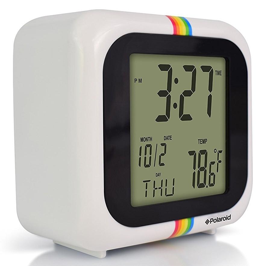 Polaroid Desktop Digital Clock - Assorted Colors / White
